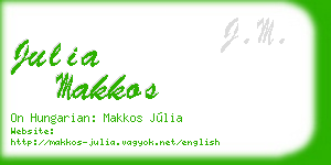 julia makkos business card