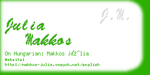 julia makkos business card